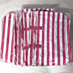 Lote de 12 Bolsos de Playa Rayados Rosa y Blanco - imagen 2