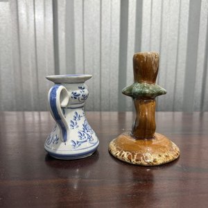 Set de 2 Portavelas de Cerámica Decorativos - imagen 2