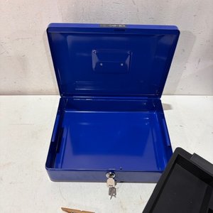 Caja de Seguridad Azul para Dinero con Llave - imagen 3