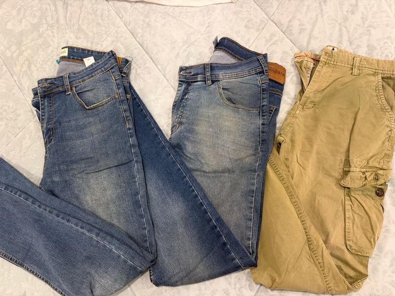 Pantalones Masculinos Talle S: 2 Jeans y 1 Cargo (Dufour, Imnosis, M.Denimstudio)