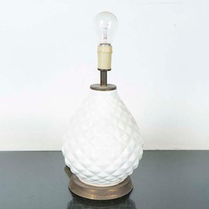 Lámpara de Mesa de Loza Blanca - imagen 1