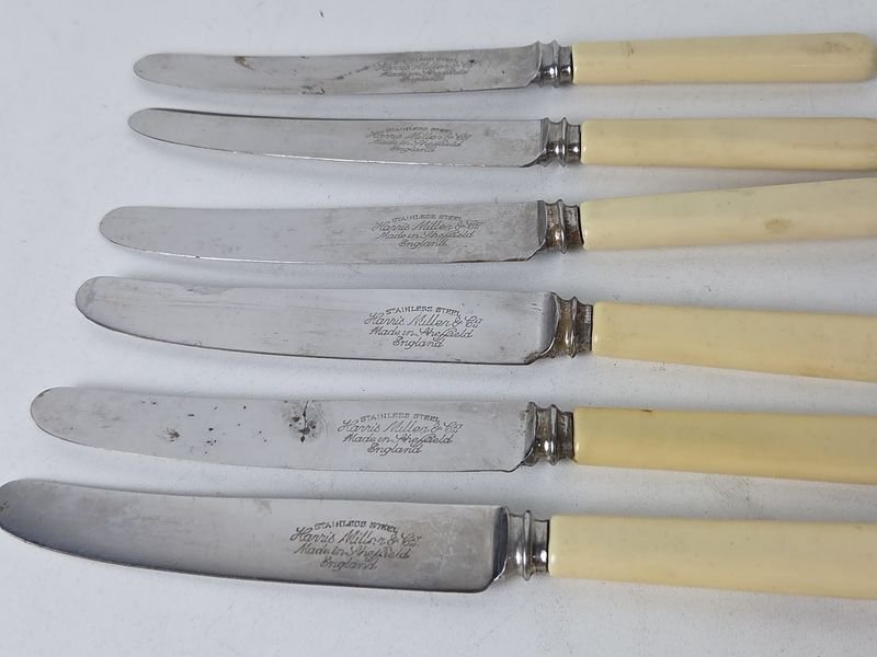 Cuchillos ingleses con mango de marfilina - imagen 5