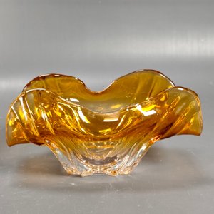 Juego de 2 piezas de cristal: Florero bicolor y despojador ámbar - imagen 4