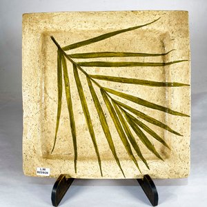 Centro de Mesa Cuadrangular con Hoja de Palma, 32 cm - imagen 2