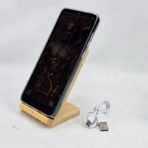 Cargador Inalámbrico de Bambú con Cable USB - imagen 6