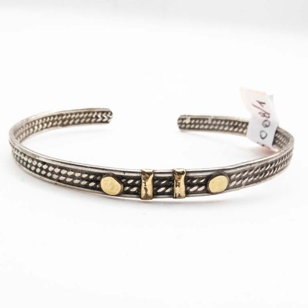Pulsera de Plata con Detalles en Oro - imagen 1