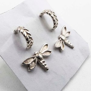 Dos Pares de Tornillos de Plata: Aros y Libélulas - imagen 2