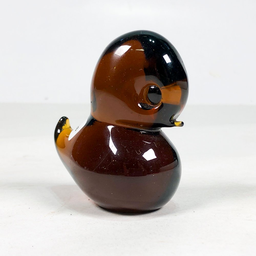 Pato de cristal murano en marrón - imagen 2