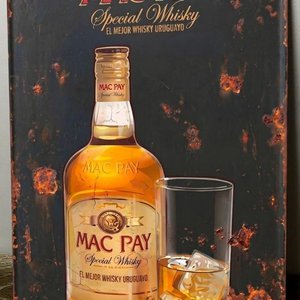 Lote siguiente: Cartel Decorativo Chapa "Mac Pay El Mejor Whisky Uruguayo" 28x19 cm