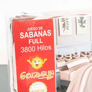 Juego de Sábanas Full 3800 Hilos Marca Goldsun Nuevo - imagen 2