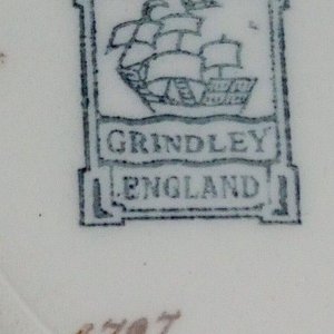 Plato Vintage Loza Inglesa Grindley England Cream Petal Borde Dorado 1930 - imagen 2