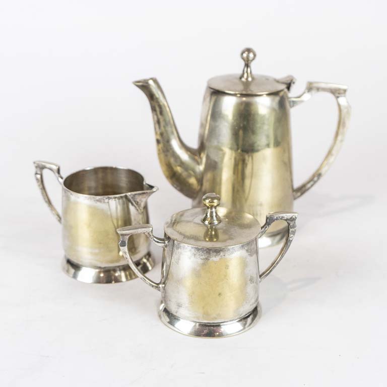 Lote siguiente: 3 Piezas de servir de platina (baño gastado) - Medidas: 16 y 7cm 