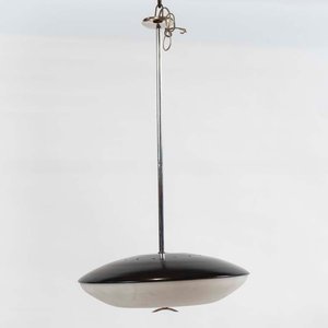 Colgante de Metal y Acrílico Negro y Blanco - Diámetro 43 cm - imagen 1