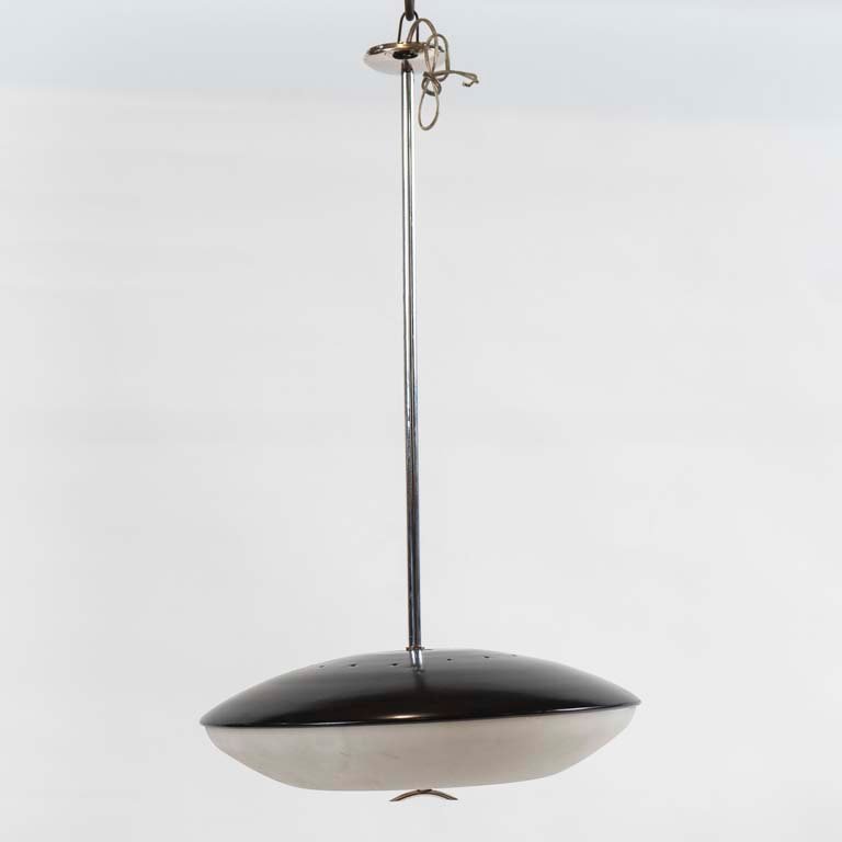 Colgante de Metal y Acrílico Negro y Blanco - Diámetro 43 cm