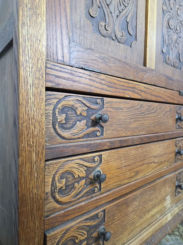 Aparador en roble estilo Reina Ana. - Muebles antiguos de alta calidad - imagen 6