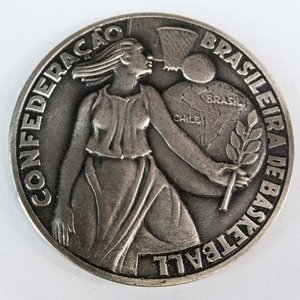 Lote anterior: Medalla de Cobre Plateado Brasil 1962 Baloncesto Mundial Art Deco