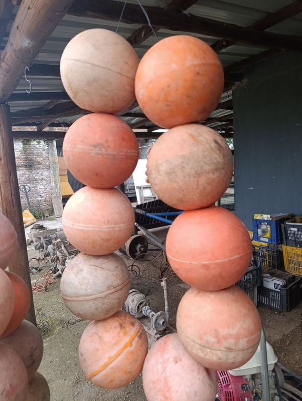 Lote de 10 Boyas Náuticas de Plástico Naranja y Blanco