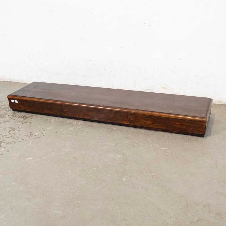 Consola para Amurar con Tres Cajones - Madera Oscura