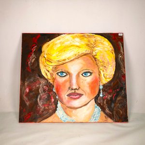 Cuadro al óleo de la Princesa Diana, 70 x 60 cm - imagen 3