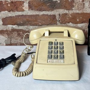 Teléfono Fijo Antiguo Digital Beige - imagen 5