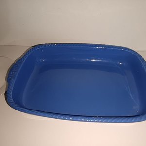 Tetera, Taza, Platillo y Fuente Azul - imagen 3