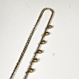 Conjunto de Cadena y Aretes Enchapados con Perlas y Cristales - imagen 3