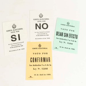 Lote anterior: 4 lista de referendum: Voto verde - amarillo y reforma continucional de 1996 SI y NO