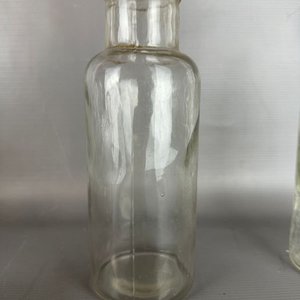 3 Frascos de Farmacia Antiguos de Vidrio Transparente - imagen 6