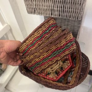 Lote de Canastos de Mimbre y Fibra Natural - imagen 6