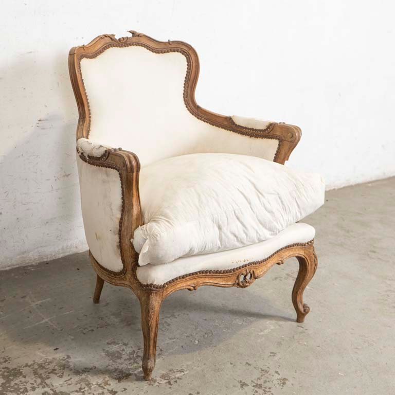 Sillón Estilo Luis XV Tapizado para Restaurar