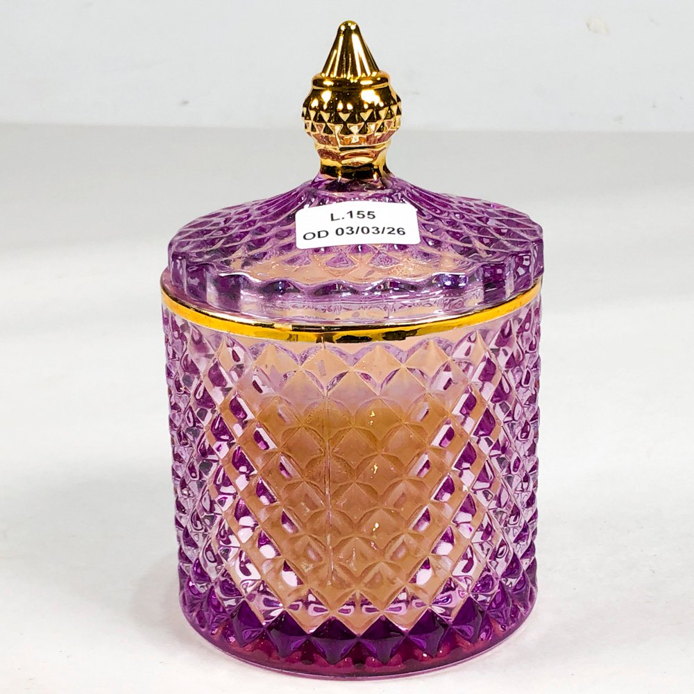 Vela aromática de doble mecha con frasco hialino - imagen 3