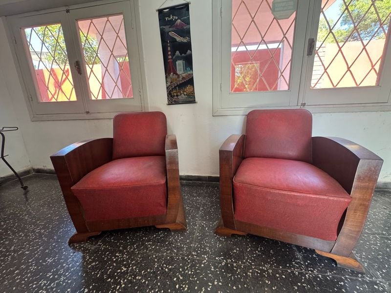 Sillones Art Decó Tapizados en Cuerina - imagen 3