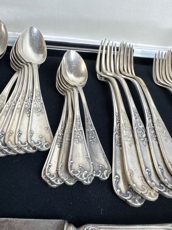 Antiguos cubiertos en platina francesa - imagen 8