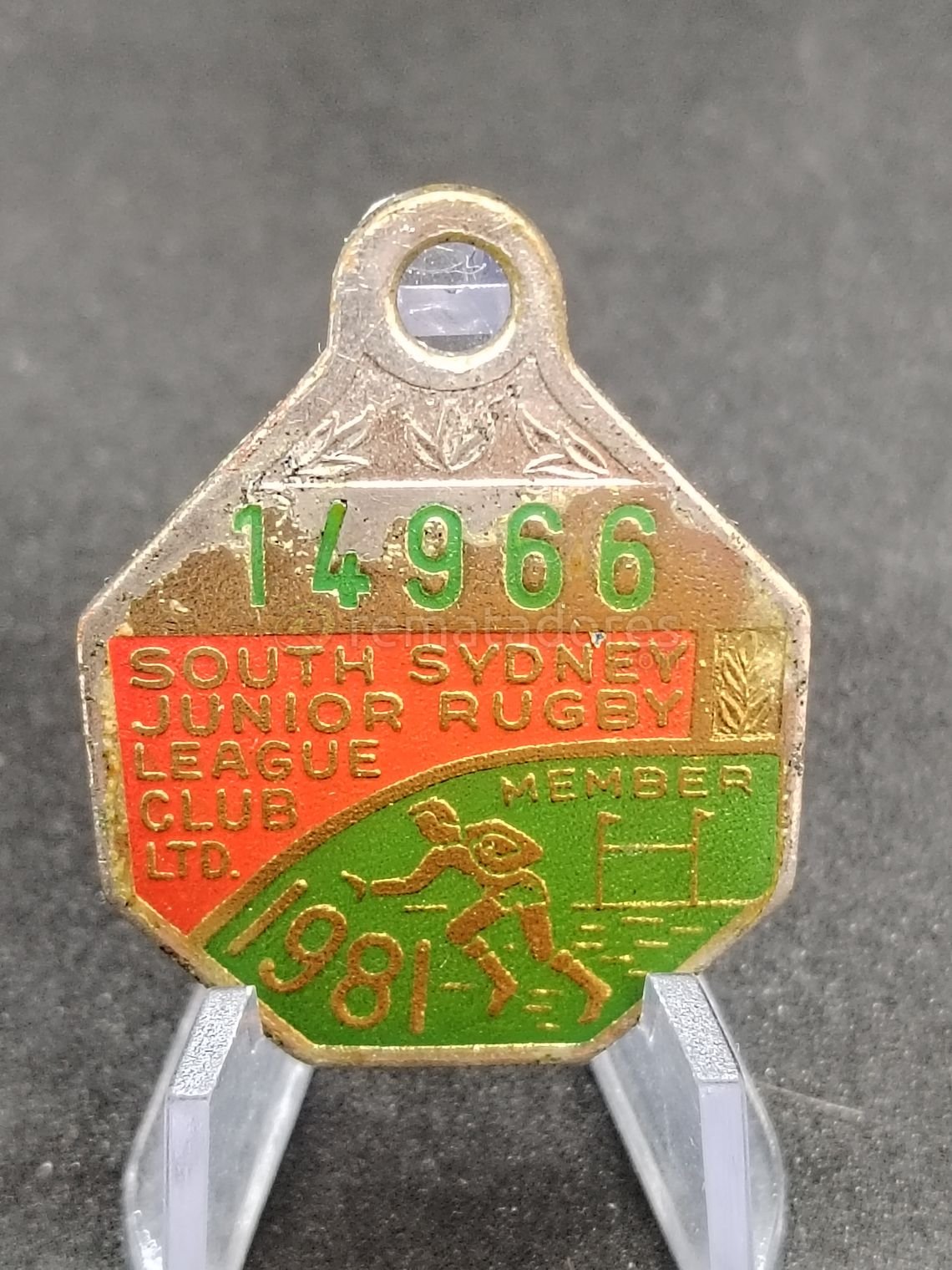 Medalla de Miembro South Sydney Junior Rugby League Club Ltd. 1981