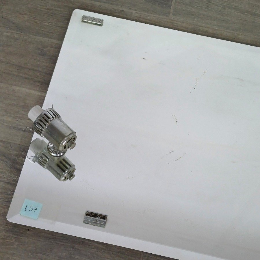 Espejo de baño biselado con dos spot de luz Salgar - imagen 3