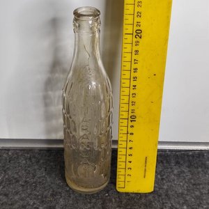 Botella Antigua de Vidrio Labrado "Naranja Urreta" - imagen 1