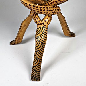 Soporte Decorativo de Madera con Arte Tribal y Elefante - imagen 5