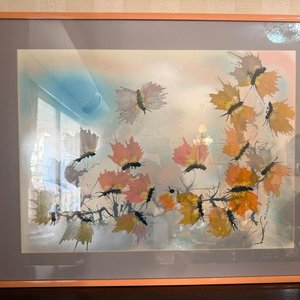 Lote anterior: Cuadro Floral con Mariposas, Técnica Mixta sobre Papel