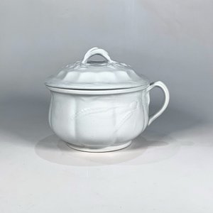 Lote siguiente: Servicio de Losa Inglesa J. & G. Meakin con Tapa y Asa Lateral, Blanco con Decoración Floral