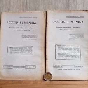 Lote siguiente: Acción Femenina: Revistas de 1917 y 1915 del Consejo Nacional de Mujeres del Uruguay
