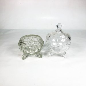 Lote anterior: Dos centros de cristal hialino, uno con tapa