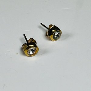 Conjunto de Gargantilla y Par de Aretes Enchapados en Oro - imagen 5