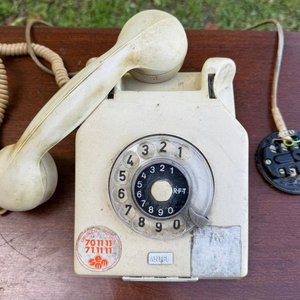 Teléfono Rotatorio Antiguo Beige Antel RFT - imagen 2