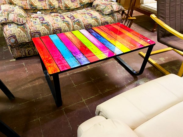 Mesa Ratona Moderna con Diseño de Madera Multicolor - imagen 1