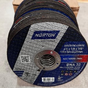 Lote de 15 Discos de Corte Norton BNA 32 para Metal (11.5 x 2.2 x 0.3cm) - imagen 2