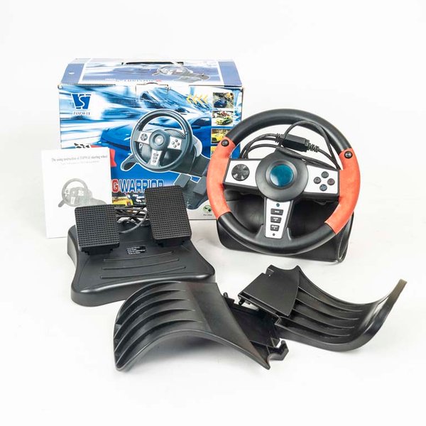Volante de PC con Pedales y Base, Modelo "Racing Warrior" - imagen 1