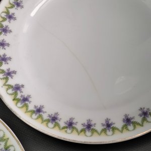 Conjunto de 42 piezas de porcelana Limoges: platos hondos, llanos, medianos y chicos - imagen 9