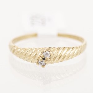 Anillo de Oro 18k con Dos Brillantes - imagen 1