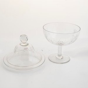 Dulcera de Cristal Tallado con Tapa - 22cm - imagen 2