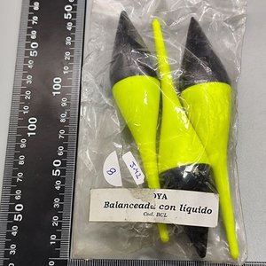 Juego de 3 Boyas de Pesca Balanceadas con Líquido - Negro y Amarillo Fluorescente - imagen 5